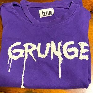 IZZUE Short sleeved purple cotton tshirt